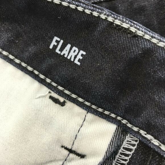 Banana Republic Women's Flare Fit Jeans Size 26 Dark Wash Stretch Mid Rise Zip - Picture 5 of 7